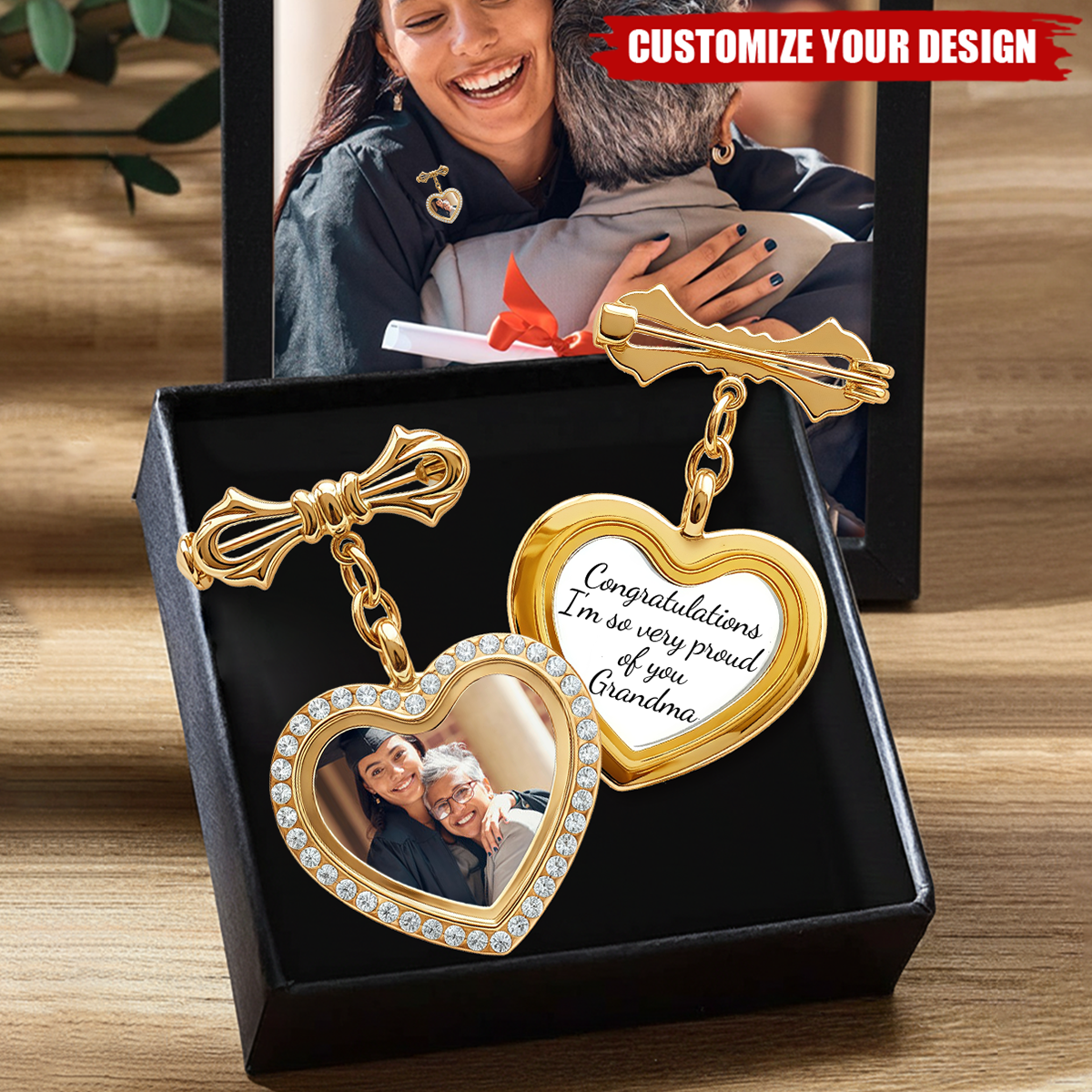 Personalized Photo Graduation Lapel Pin