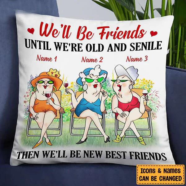 Old Friends Personalized Pillowcase-Gift Idea