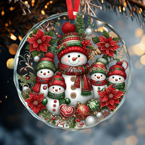 Blessed To Be Called Nana Grandma Gigi - Custom Grandma Glass Ornament
