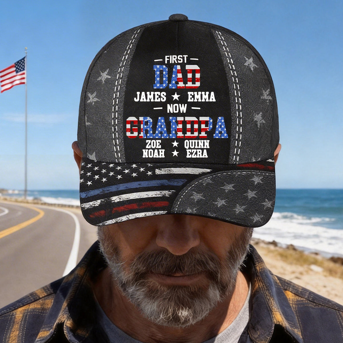 First Dad Now Papa - Personalized Custom Classic Cap