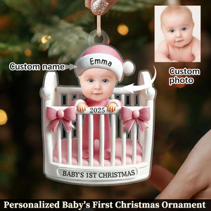 Baby's First Christmas - Personalized Custom Photo Acrylic Ornament