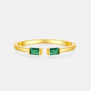 Personalized Born in Love Duo Baguette Birthstone Ring