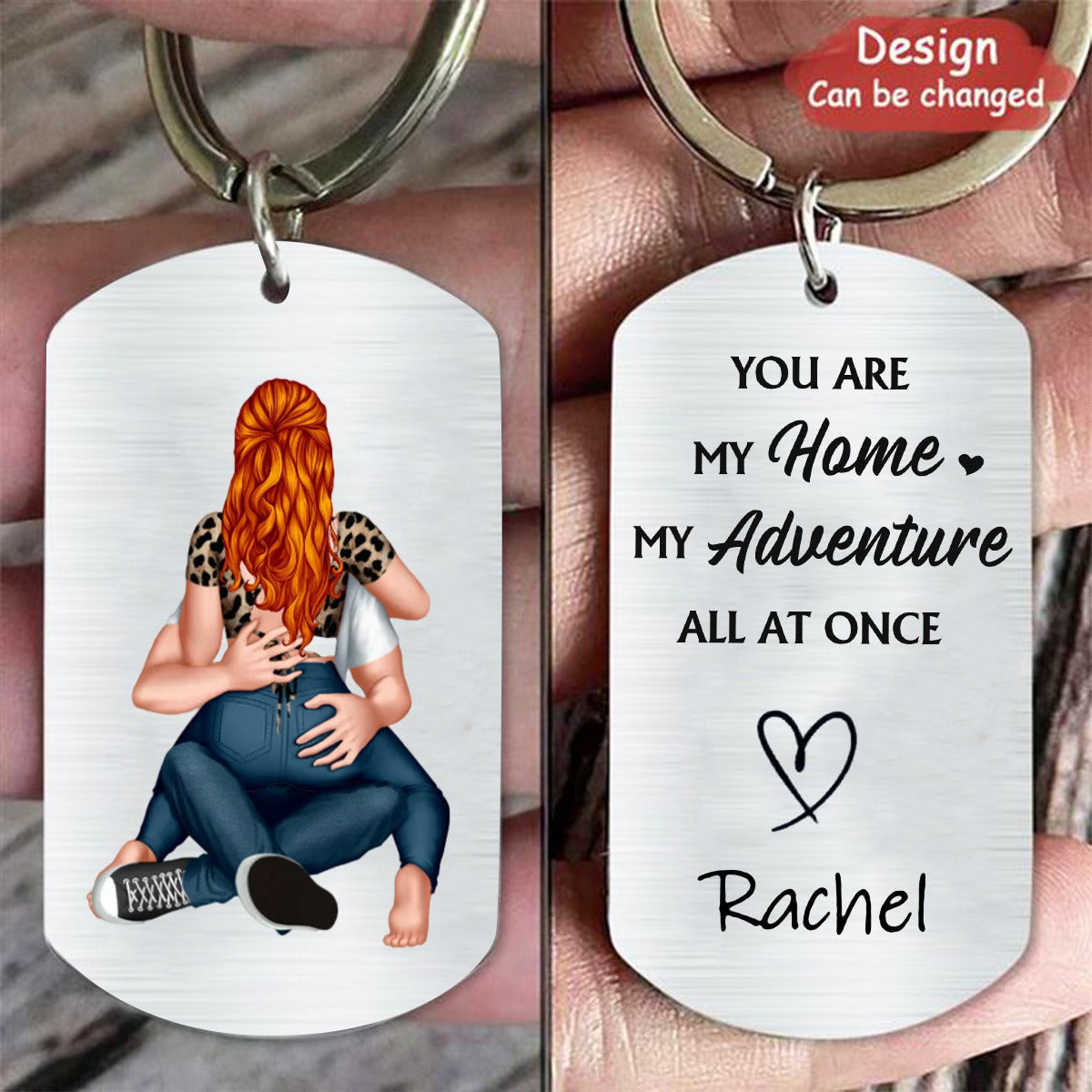 You Are My Home My Adventure - Personalized Stainless Steel Keychain