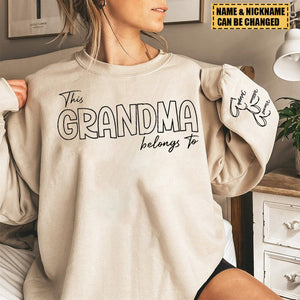 This Grandma Belongs To  Personalized Sweatshirt