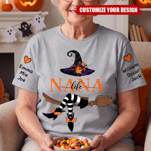 Personalized Nana Life Witch Halloween T-Shirt