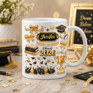Personalized 2026 Graduation 3D-Effect Mug