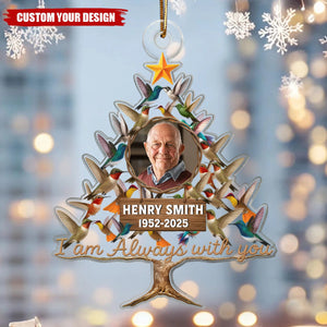 Humming Bird Christmas Tree Custom Photo Memorial Ornament