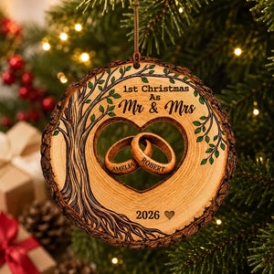Personalized First Christmas Married Ornament, As Mr. & Mrs. 2026