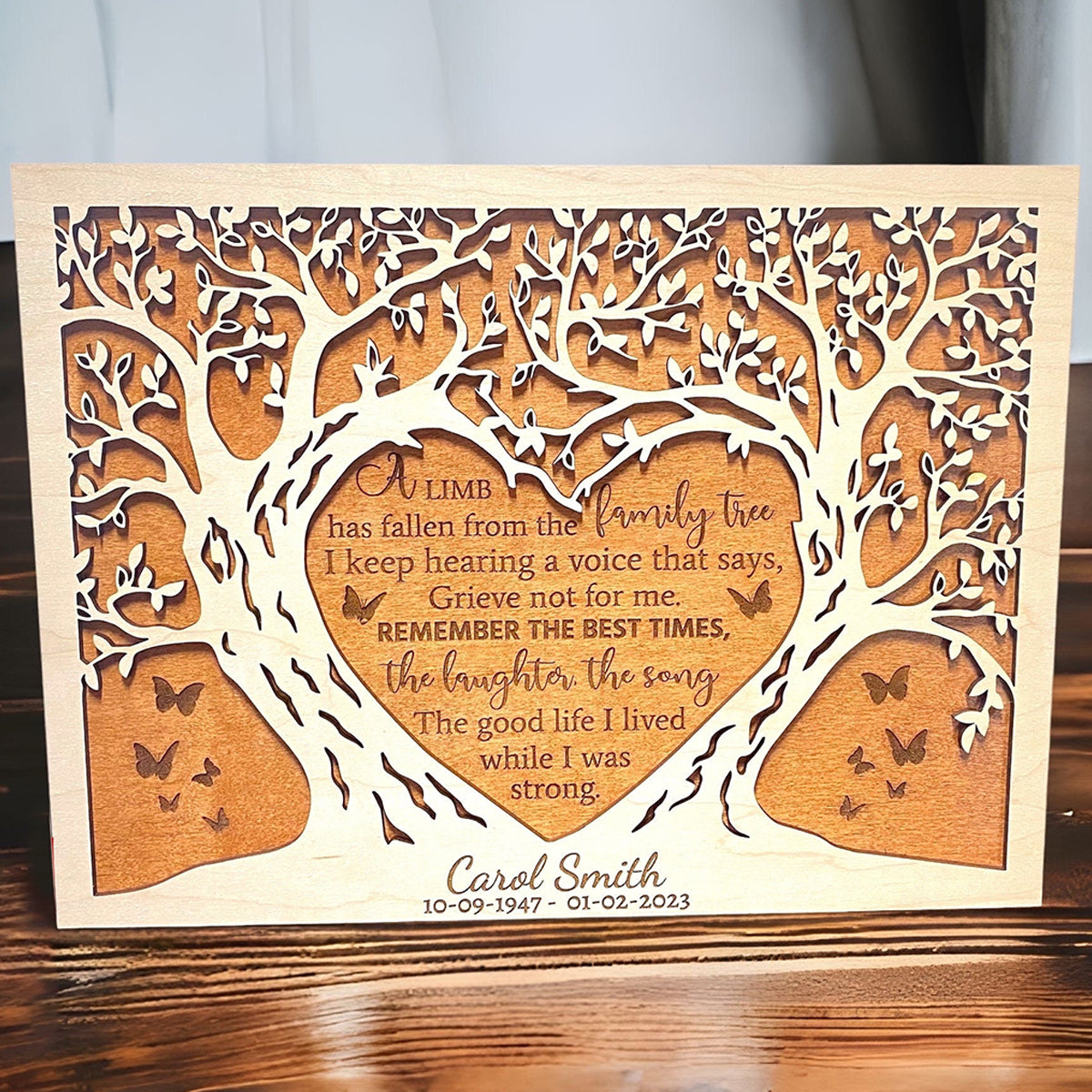 In Loving Memory Personalized Memorial Wood Plaque