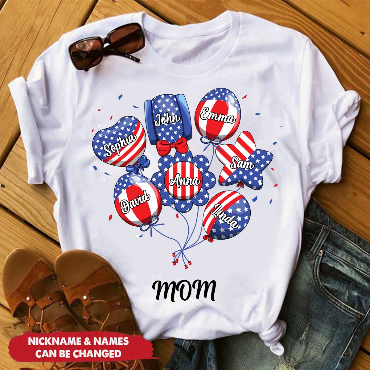 Grandma Mom Little Balloon Kids - Personalized T-shirt