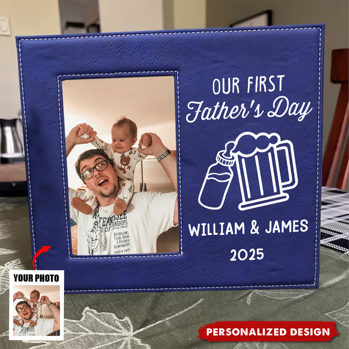 First Father's Day Gift 2025, Personalized Picture Frame From Baby