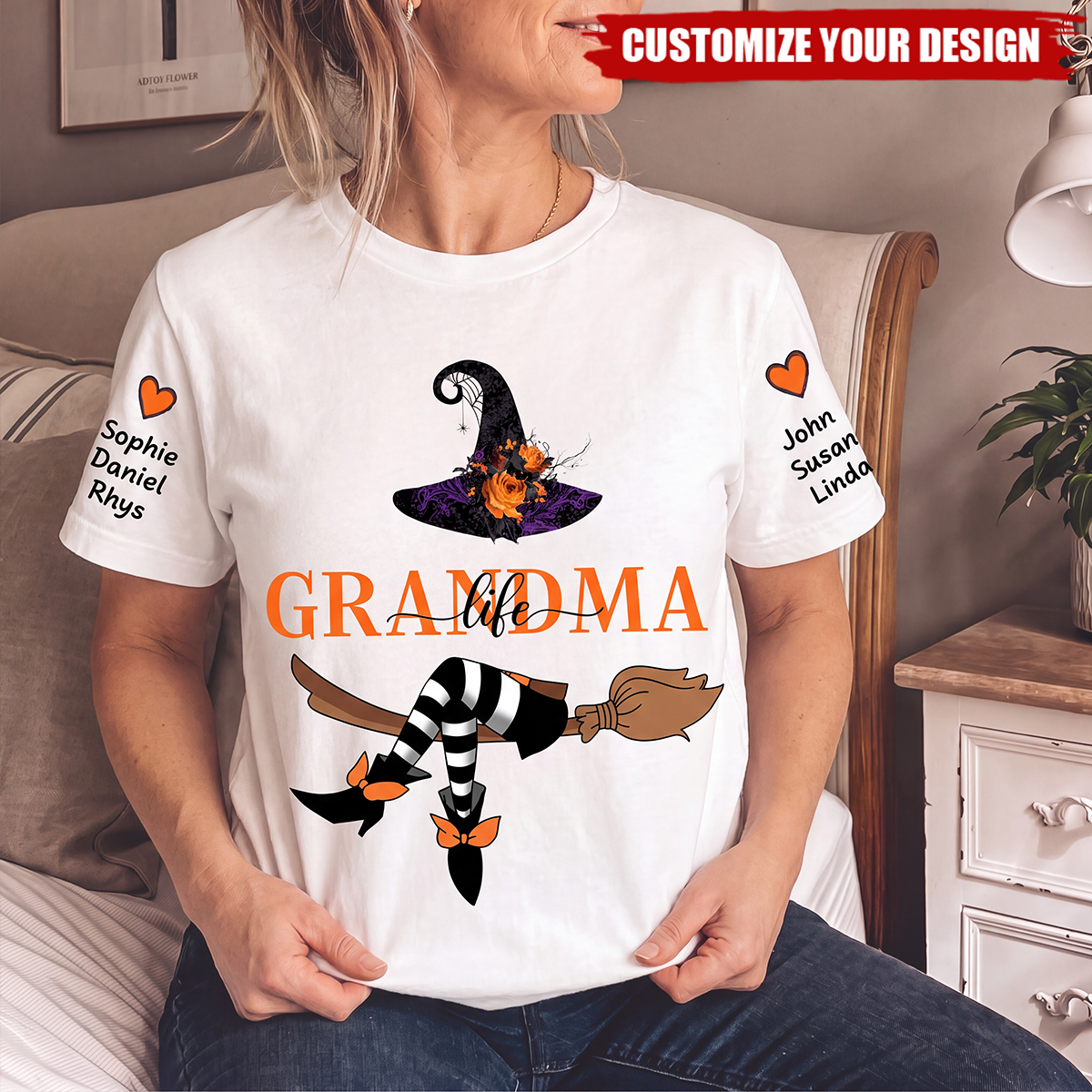 Personalized Nana Life Witch Halloween T-Shirt