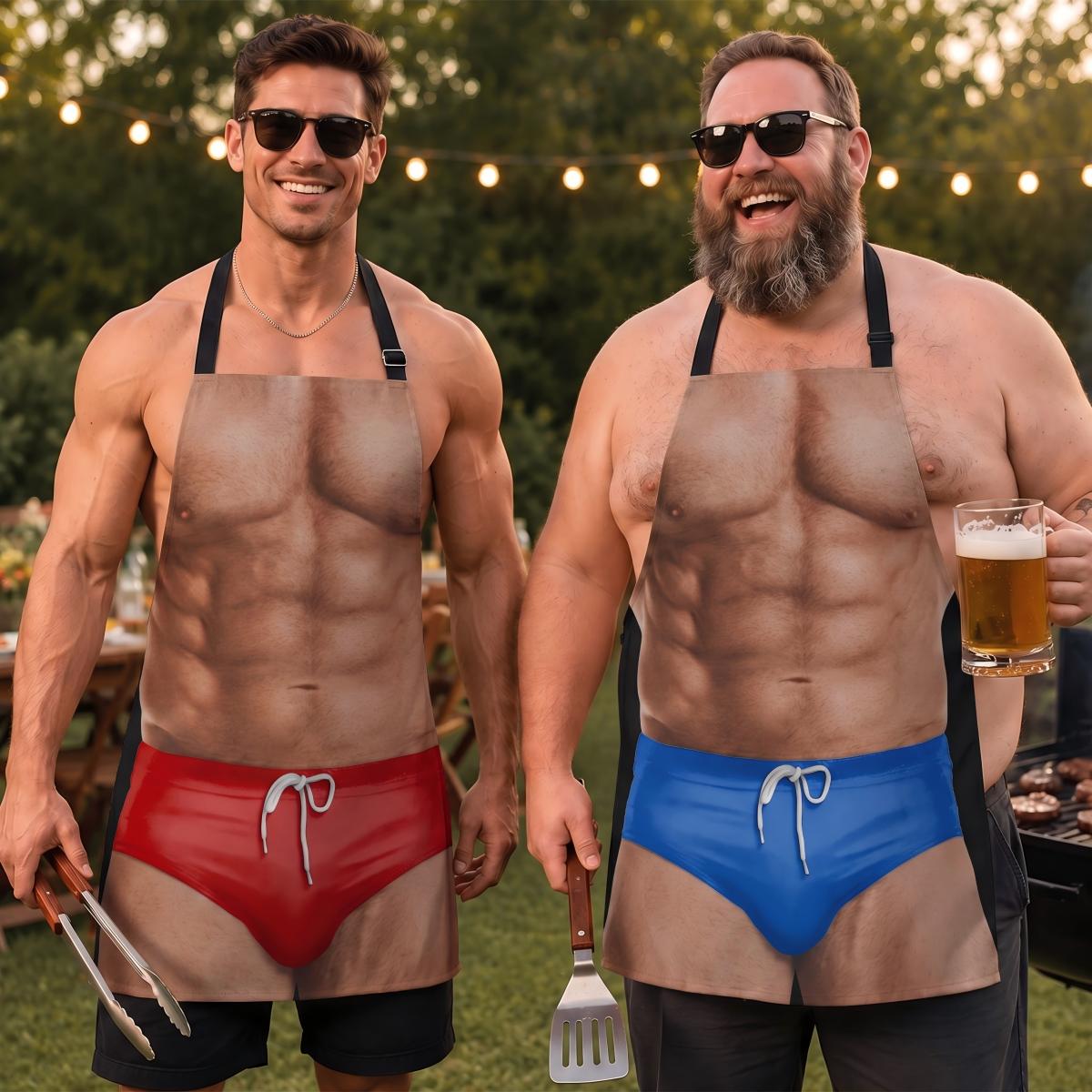 Funny 3D Muscle Man Body -Personalized Apron