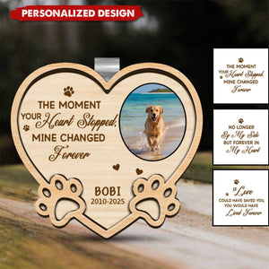 You Left Paw Prints On Our Hearts Forever, Personalized Car Visor Clip