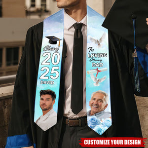 In Loving Memory- Personalized Graduation Stole With Photos