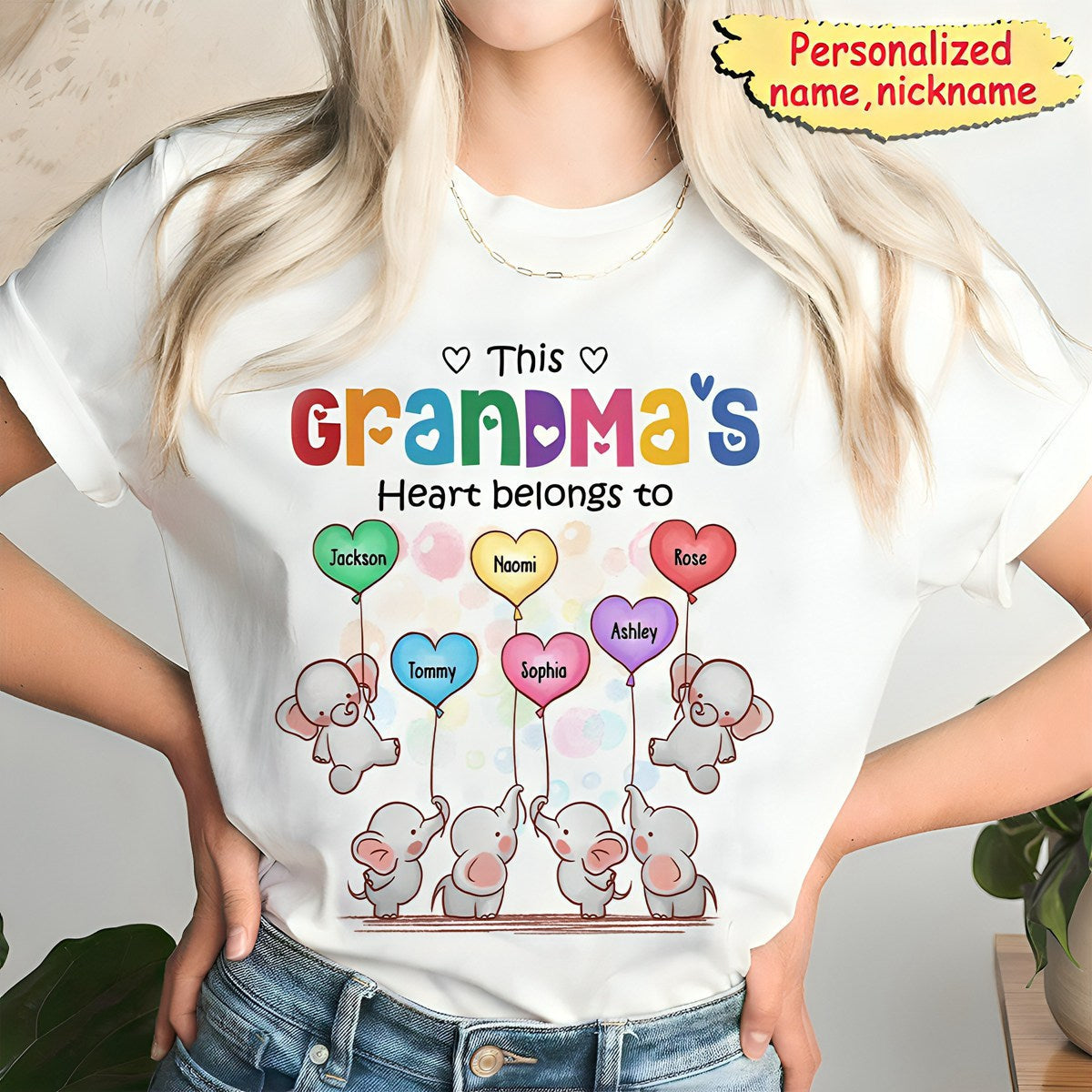 Gift For Grandma This Grandma's Heart Belongs To Elephants Shirt