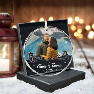 Personalized Hiking Partners Photo Ornament,Gift for Hikers