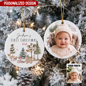Personalized Baby's First Christmas Baby Shower Ornament
