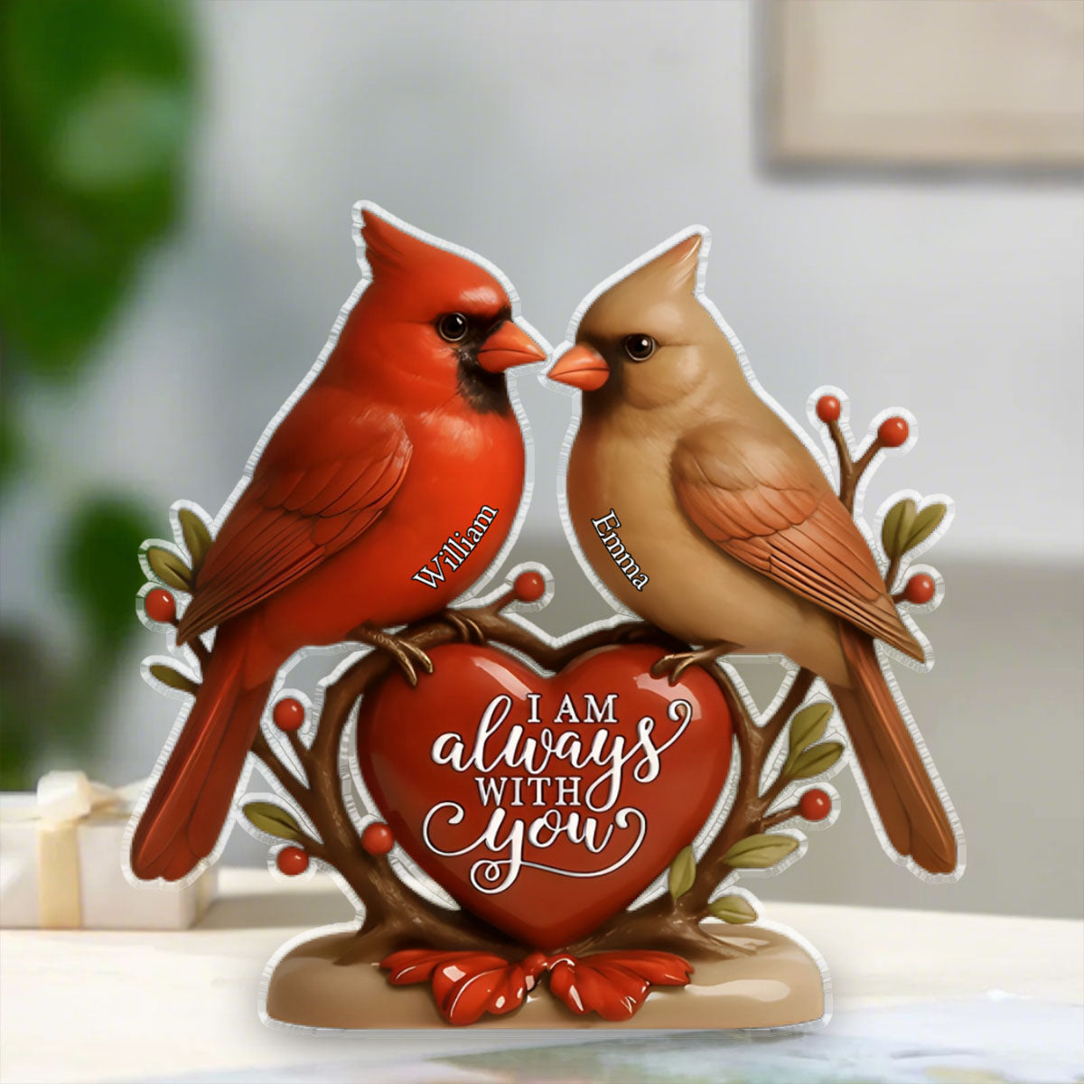 Forever Together Cardinals - Personalized Custom Acrylic Plaque