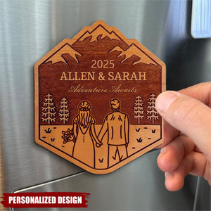 Personalized Outdoor Lovers Couple Gift Fridge Magnet