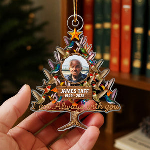 Humming Bird Christmas Tree Custom Photo Memorial Ornament
