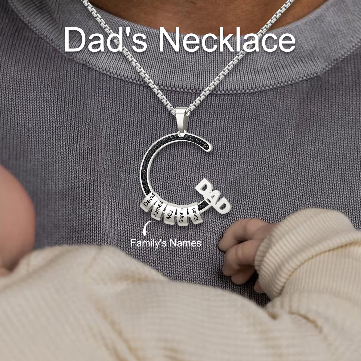 Personalized Name Necklace, Father's Day Gift