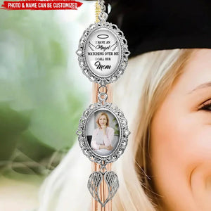 Personalized Tassel Charm With Angel Wings, Memorial Graduation Gift