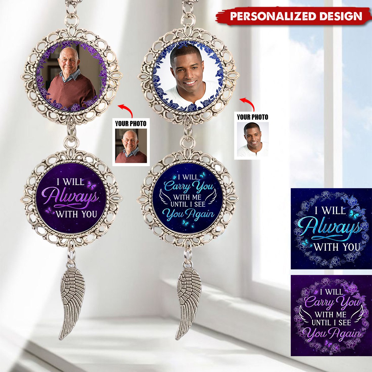 I Will Always With You-Memorial Metal Car Hanging Ornament