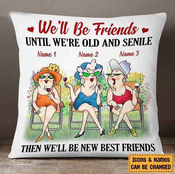 Old Friends Personalized Pillowcase-Gift Idea
