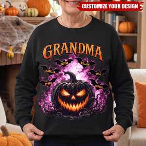 Jack O Lantern Pumpkin Grandma Sweatshirt, Halloween Shirt Gift