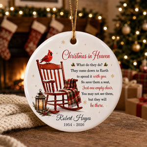 Personalized Christmas In Heaven Memorial Ornament