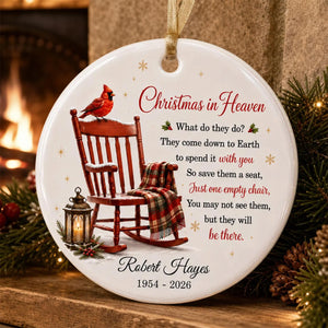 Personalized Christmas In Heaven Memorial Ornament