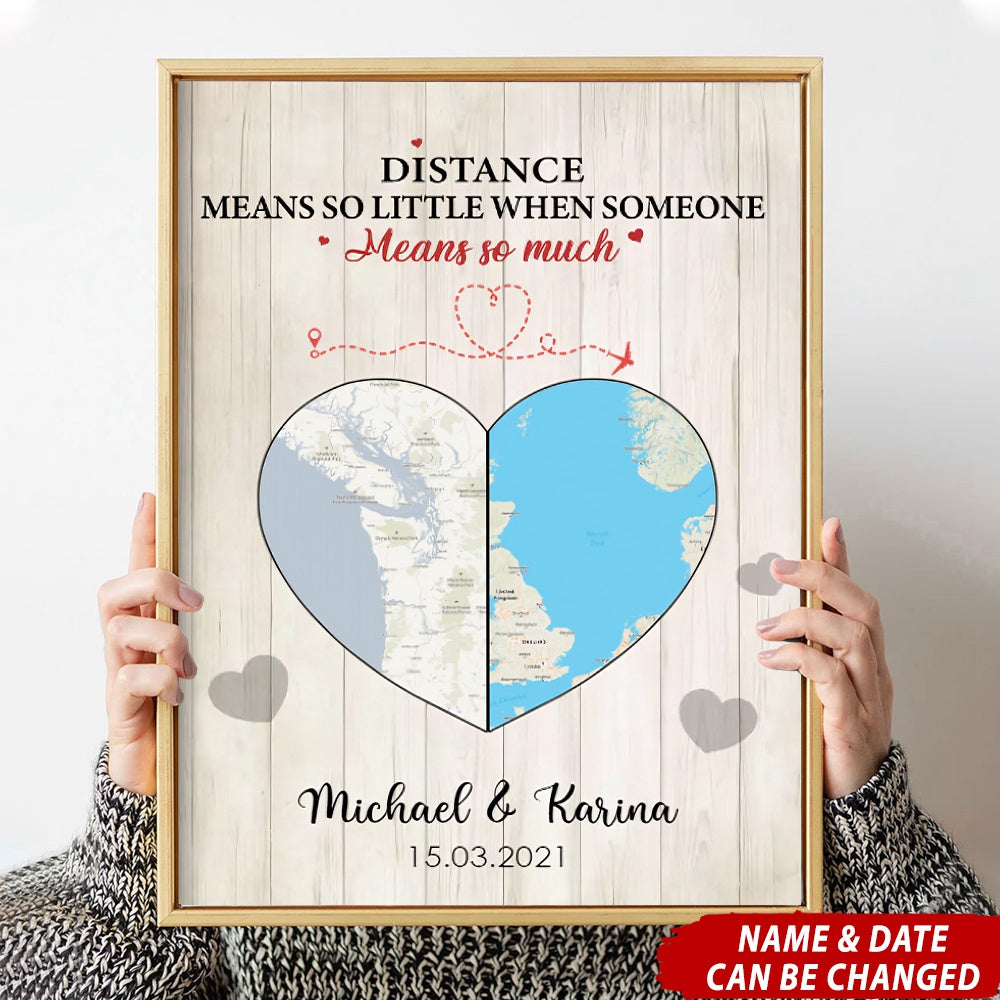 I Love You More Than The Miles Between Us Personalized Gifts Custom Canvas
