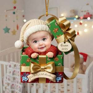 Personalized Baby's First Christmas Ornament - Newborn Baby Gift