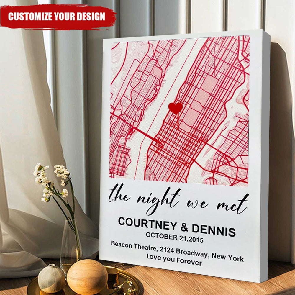 thumbnail image 2 of First Date Map Print - Mark Your Moment 2 of 12