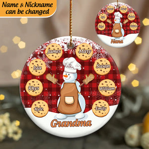Petsonalized Christmas Grandma Mom Snowman Cookie Family Ornament
