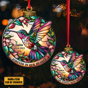 Memorial Hummingbird Personalized Acrylic Ornament