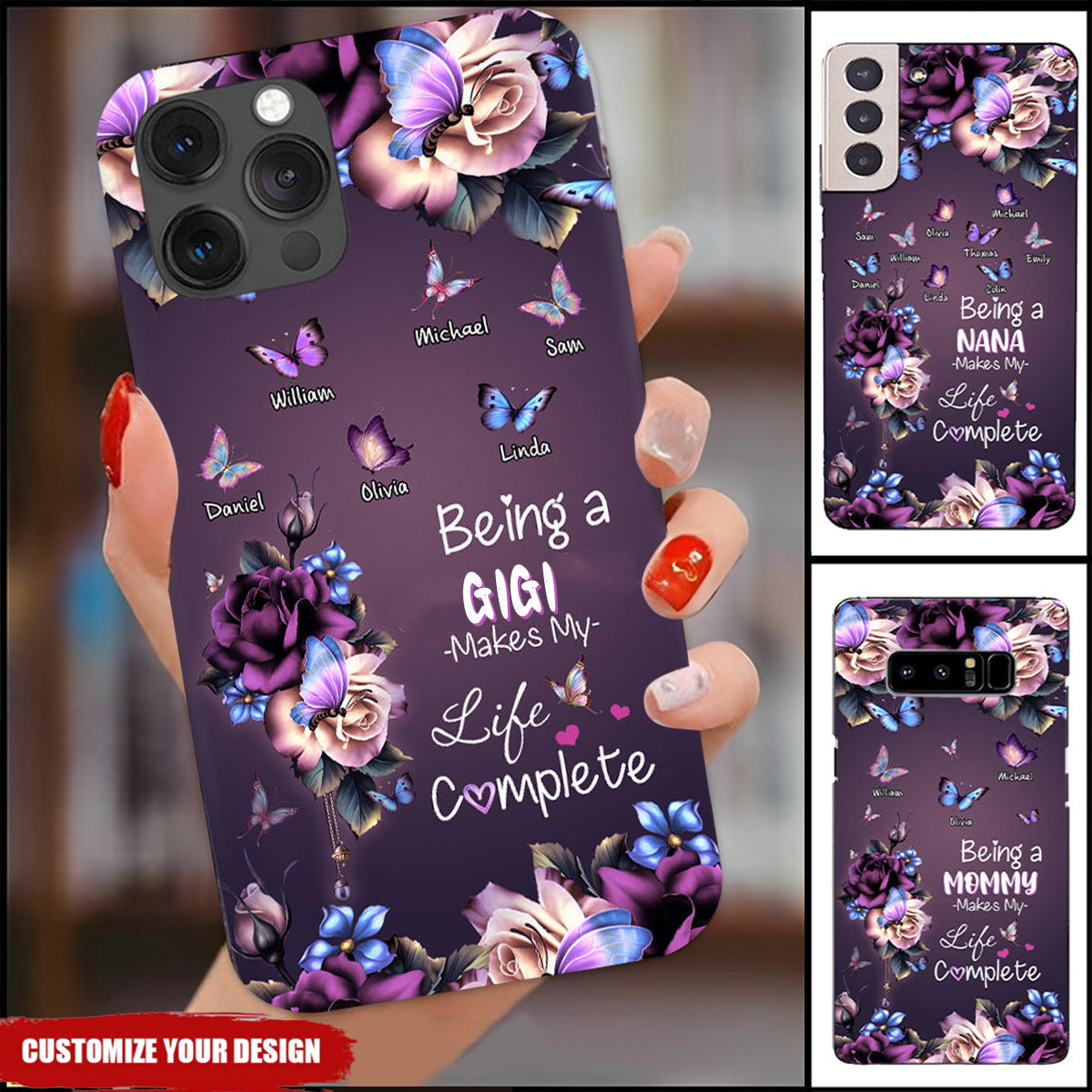 Being A Grandma Makes My Life Complete Personalized Phone case