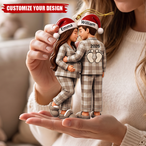 Personalized Pregnancy First Christmas Ornament-New Parent Gift