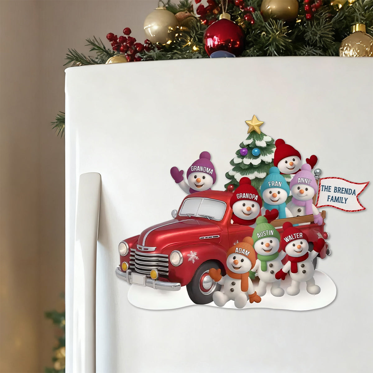 Grandparent's Little Snowman - Personalized Christmas Decal