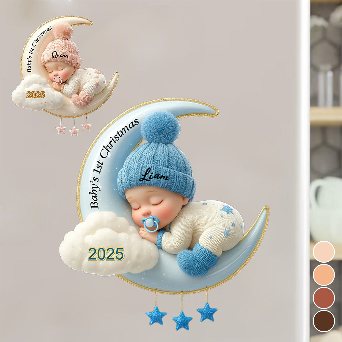 Custom Baby's First Christmas Decal Sticker