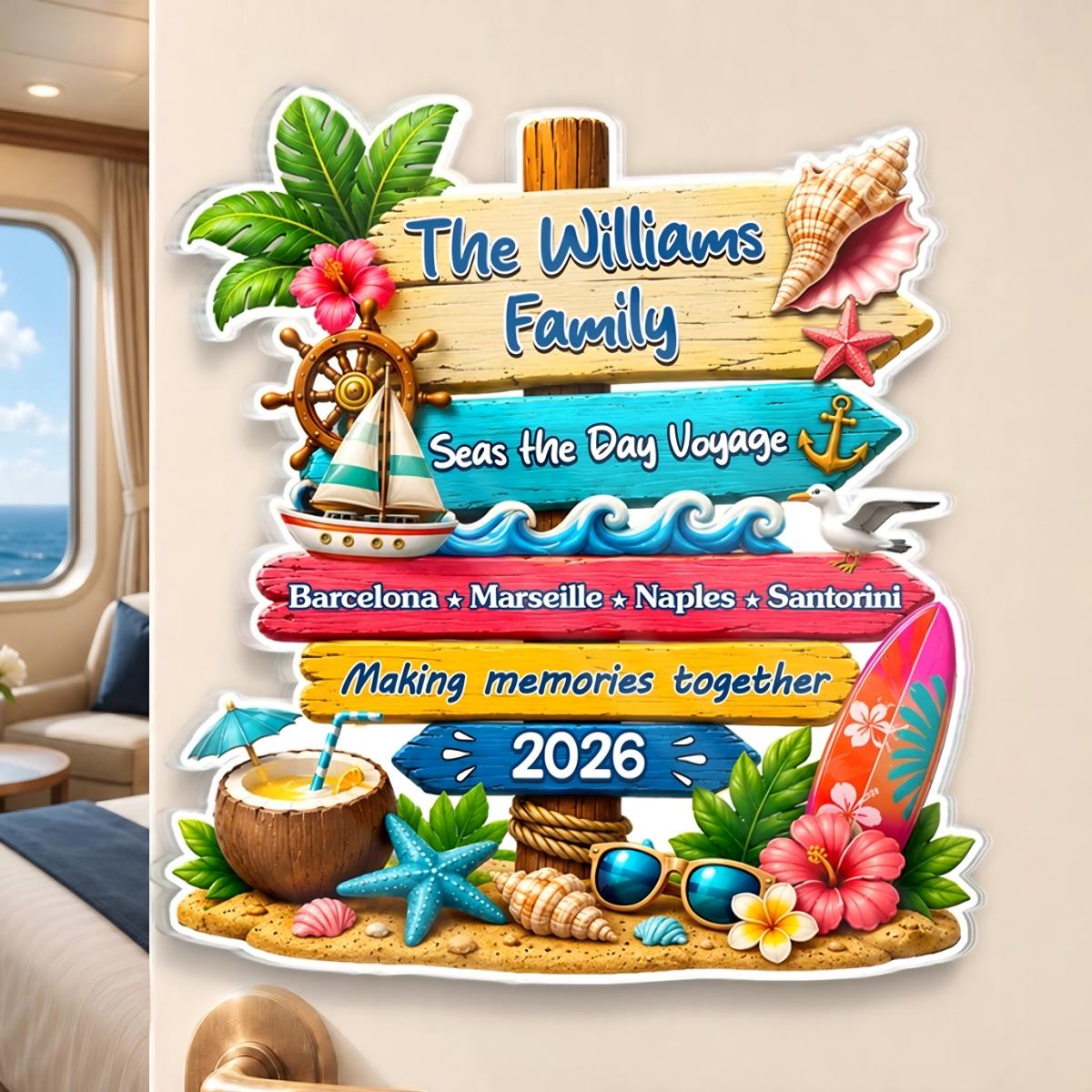 Custom Cruise Ship Door Magnet, Summer Vacation And Travel Gifts For Family