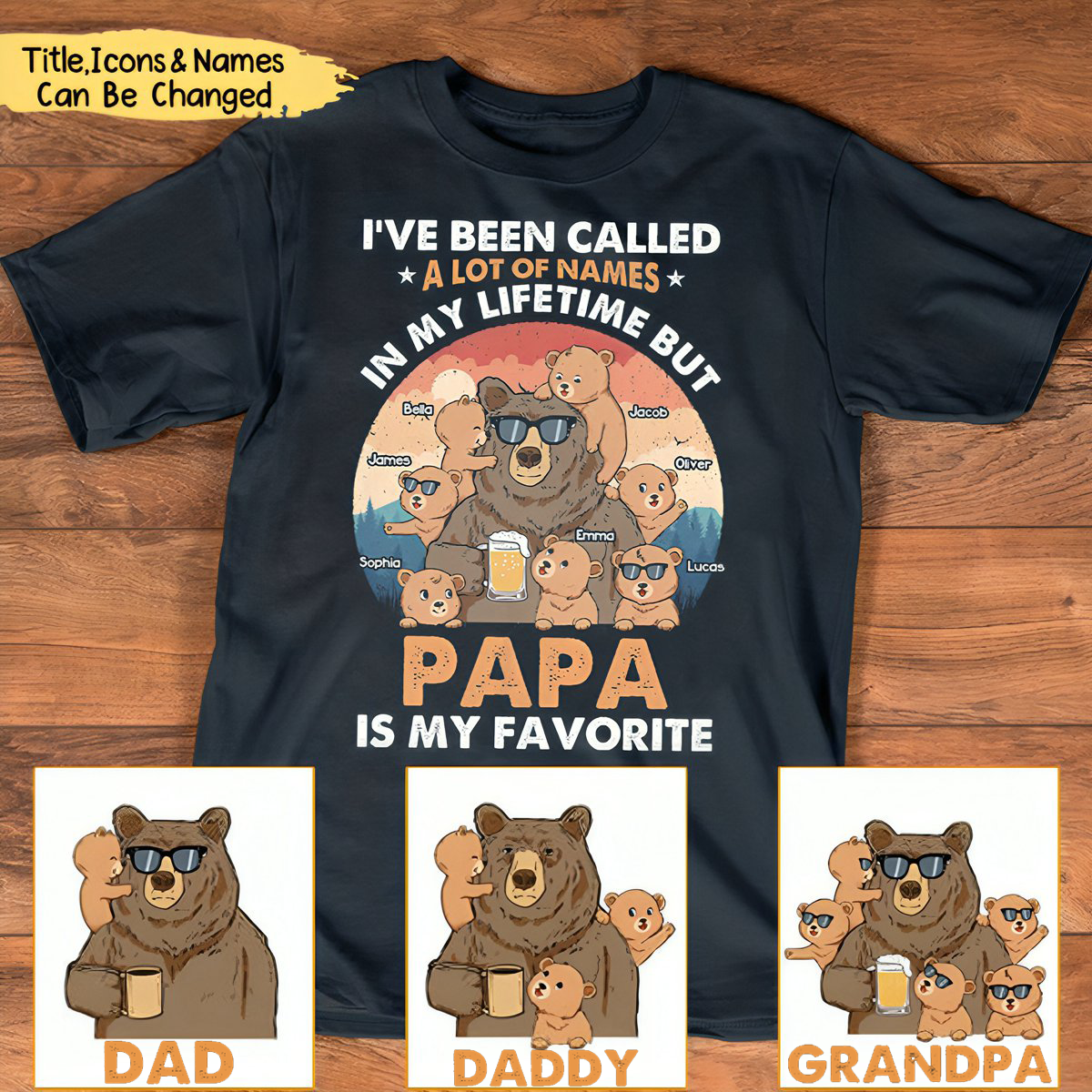 Gift For Dad Grandpa Bear I've Been Called Personalized Shirt