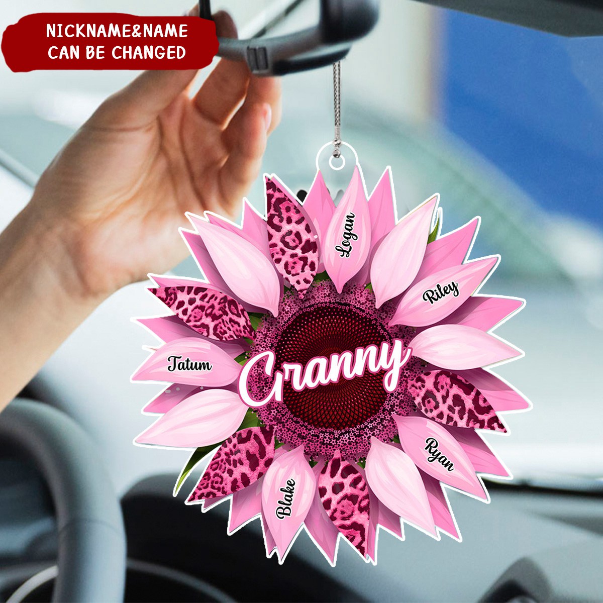 Nana Mom Family Sunflower - Personalized Acrylic Ornament