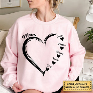 Personalized Grandma and Grandkids,Grandma Heart Sweatshirt