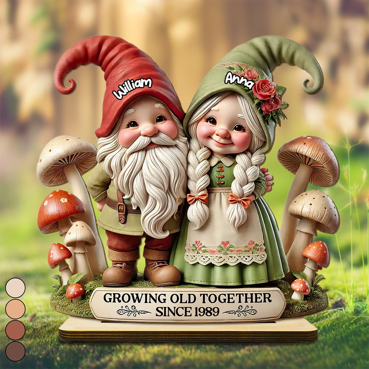 3D Effect Couple Personalized Standing Wooden Plaque