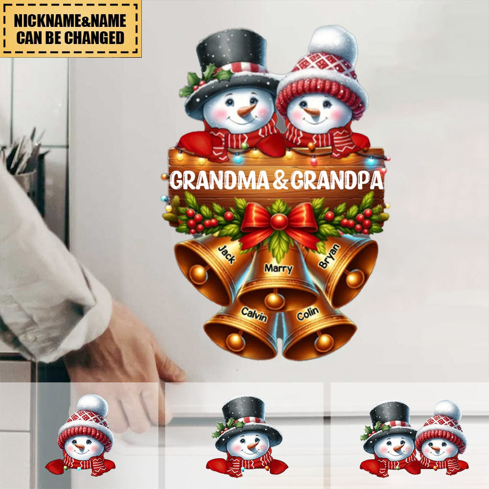 Snowman Papa Nana Family Christmas Gift Xmas Personalized Sticker