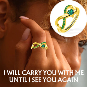 Custom Eternal Love Birthstone Ring For Memorial Husband