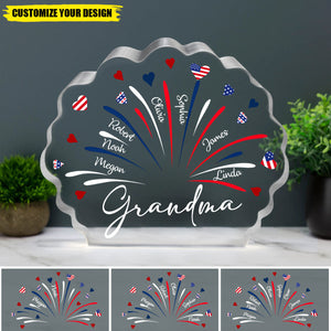 4th of July Independence Day - Personalized Grandma Acrylic Plaque