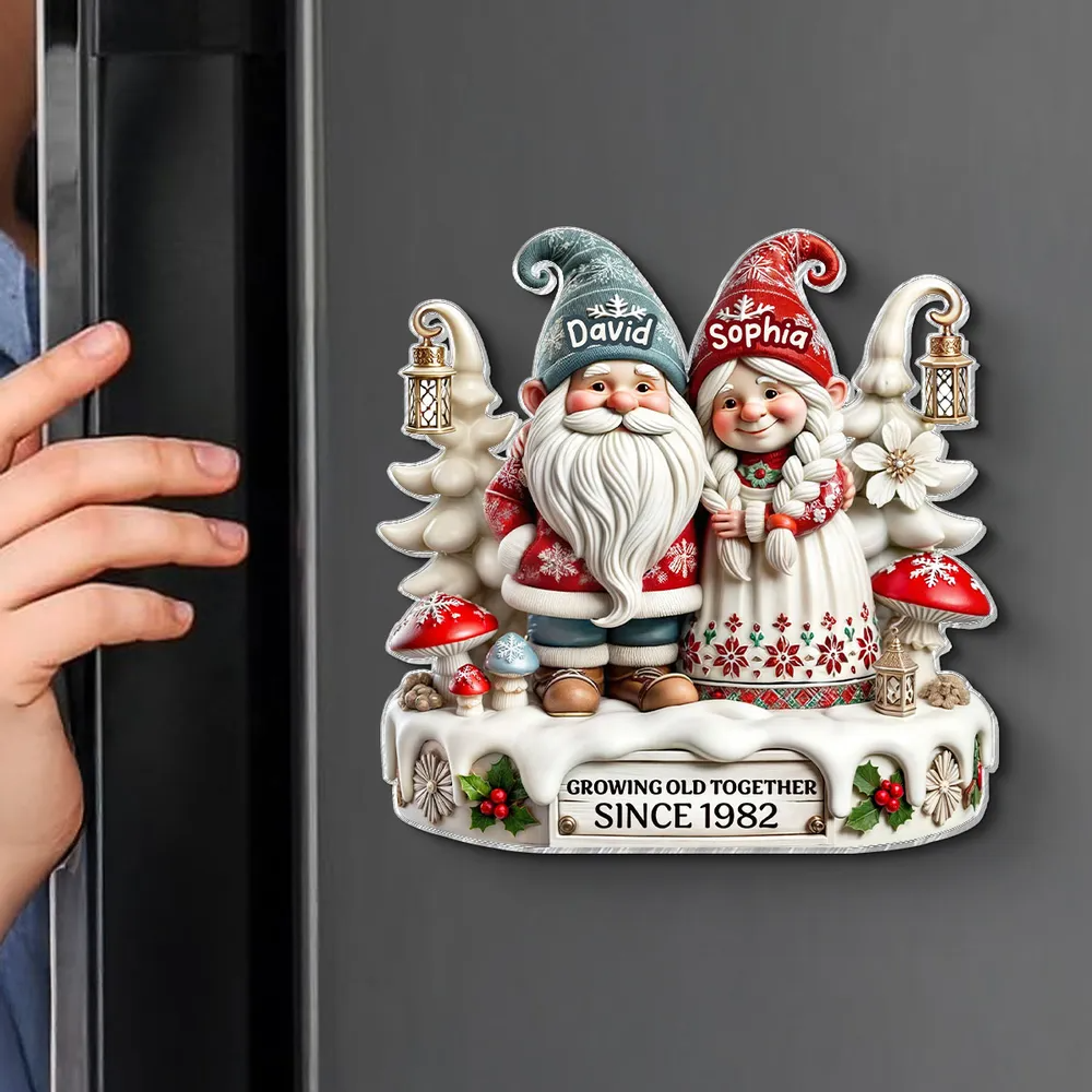 3D Effect Couple Together Personalized Acrylic Fridge Magnet, 2025 Heartfelt Gift